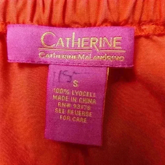 Catherine Maladrino Off The Shoulder Dress Small Orange Mini Dress - Picture 3 of 7